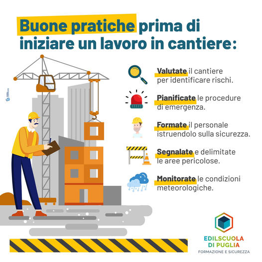 Le buone pratiche prima di iniziare un lavoro in cantiere
